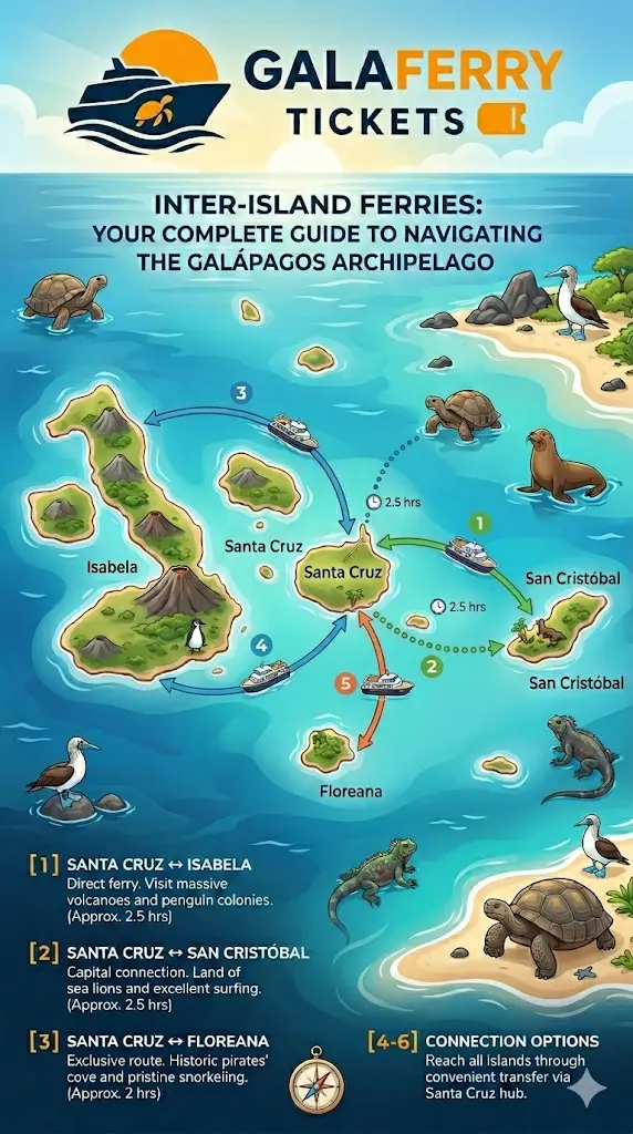 galapagos ferry routes