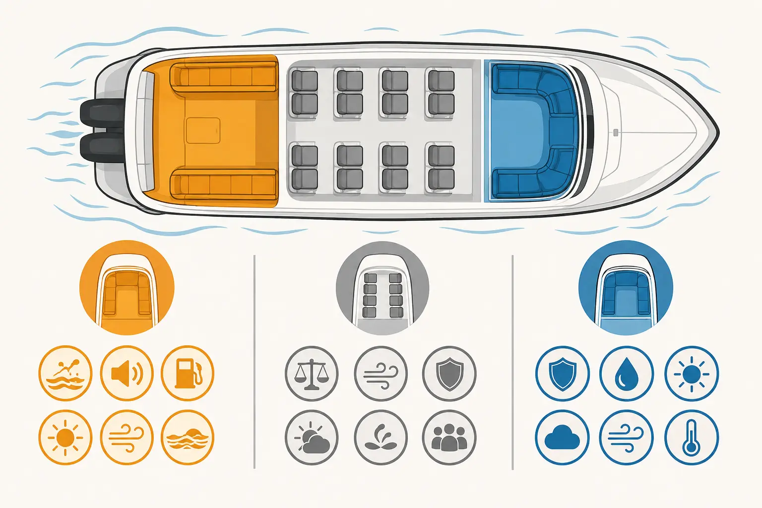 Speedboat Seating Guide for Choosing Bow or Stern