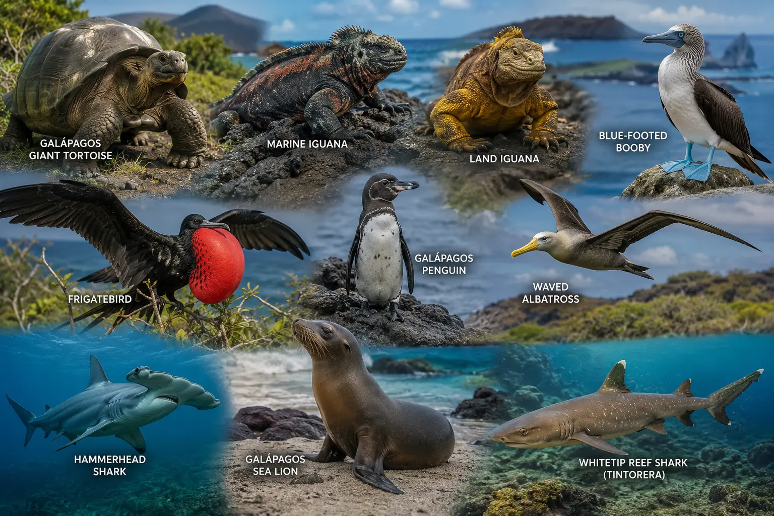 galapagos wildlife animals